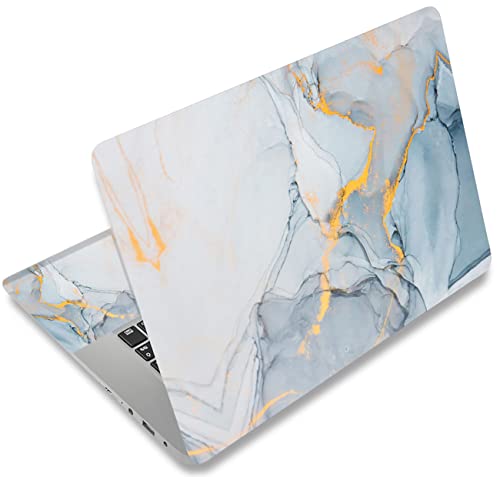 icolor Laptop Skin Aufkleber Folie Cover Vinyl Aufkleber für 13" 13,3" 14" 15" 15,4" 15,6 Zoll Notebook Schutzfolien Laptop Selbstklebend Kunst Dekorative Aufkleber Schutzhülle (Grauer Marmor) von icolor