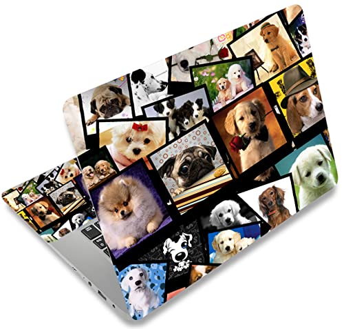 icolor Laptop Skin Aufkleber Folie Cover Vinyl Aufkleber für 13" 13,3" 14" 15" 15,4" 15,6 Zoll Notebook Schutzfolien Laptop Selbstklebend Kunst Dekorative Aufkleber Schutzhülle (Hunde) von icolor
