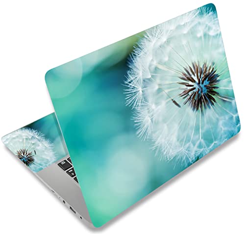 icolor Laptop Skin Aufkleber Folie Cover Vinyl Aufkleber für 13" 13,3" 14" 15" 15,4" 15,6 Zoll Notebook Schutzfolien Laptop Selbstklebend Kunst Dekorative Aufkleber Schutzhülle (Löwenzahn) von icolor