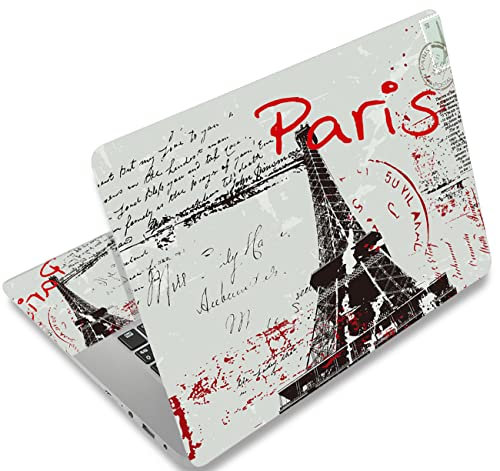 icolor Laptop Skin Aufkleber Folie Cover Vinyl Aufkleber für 13" 13,3" 14" 15" 15,4" 15,6 Zoll Notebook Schutzfolien Laptop Selbstklebend Kunst Dekorative Aufkleber Schutzhülle (Paris) von icolor