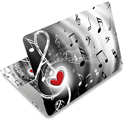 icolor Laptop Skin Aufkleber Folie Cover Vinyl Aufkleber für 13" 13,3" 14" 15" 15,4" 15,6 Zoll Notebook Schutzfolien Laptop Selbstklebend Kunst Dekorative Aufkleber Schutzhülle (Rotes Herz) von icolor