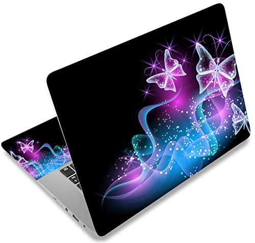 icolor Laptop Skin Aufkleber Folie Cover Vinyl Aufkleber für 13" 13,3" 14" 15" 15,4" 15,6 Zoll Notebook Schutzfolien Laptop Selbstklebend Kunst Dekorative Aufkleber Schutzhülle (Schwarz lila) von icolor