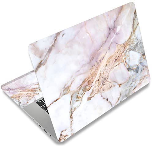 icolor Laptop Skin Aufkleber Folie Cover Vinyl Aufkleber für 13" 13,3" 14" 15" 15,4" 15,6 Zoll Notebook Schutzfolien Laptop Selbstklebend Kunst Dekorative Aufkleber Schutzhülle (Weißes Muster) von icolor