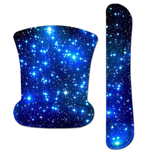 icolor Mauspad mit Handauflage Mousepad und Tastatur Handgelenkauflage Set aus ergonomischem Gedächtnisschaum Wasserdicht Mousepad für Geschäftsreisen und Spiel (002) von icolor