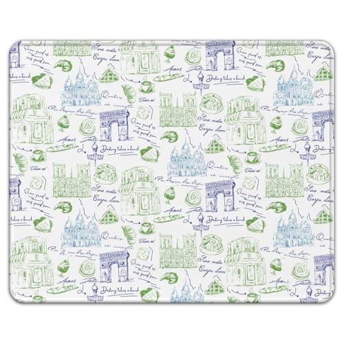 icolor Premium Mauspad mit genähten Kanten,260x210mm Großformat,3mm Dicke, Waschbares Rutschfester Mousepad,Glatte Oberfläche für Laptop,Office Home & Computer Desk Pad (Mauspad-08) von icolor
