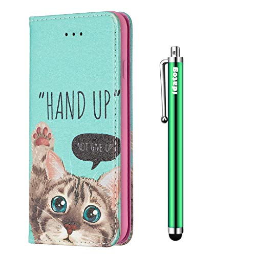 idatog Kompatible mit Samsung Galaxy Note 20 5G / 4G Hülle, Handyhülle im Brieftasche-Stil, Handytasche PU Leder Anti Kratzern Klappbarer Flip Cover Bunte Muster Case Schutzhülle (Katze) von idatog