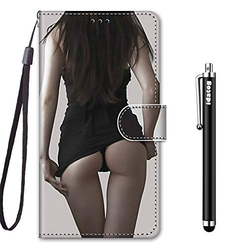 idatog für Samsung Galaxy S21 5G Hülle, PU Leder Flip Lederhülle Schutzhülle des Bunt Muster Wallet Cover Flip Case Handyhülle mit Magnetverschluss Kartenfach Tasche Etui (Kurzer Rock) von idatog