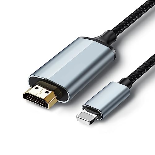 HDMI-Kabel für iPhone, HDMI-Konverter-Kabel, zur Übertragung von i-Phone, i-Pad auf TV, HDMI-Anschlusskabel, iOS 17,16,15,14, YouTube-TV-Ausgang, HD-Auflösung 1080P, 2 m HDMI-Kabel für iPhone, HDMI-Konverter-Kabel, zur Übertragung von i-Phone, i-Pad auf TV, HDMI-Anschlusskabel, iOS 17,16,15,14, YouTube-TV-Ausgang, HD-Auflösung 1080P, 2 m von idoove