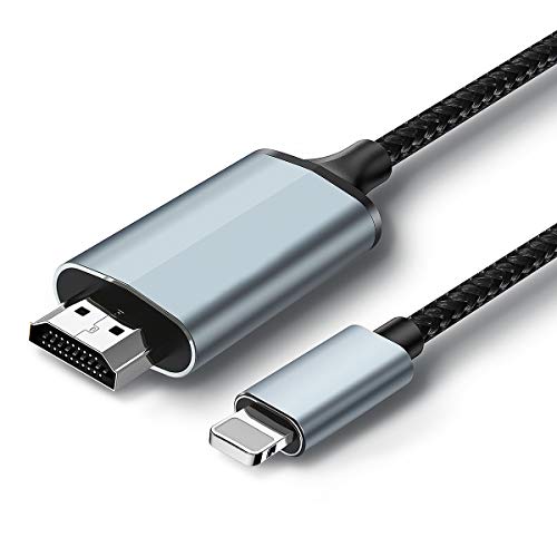 HDMI Kabel für iPhone, HDMI Konverterkabel 2m, i-Phone hdmi Kabel für tv, iOS 11, 12, 13, 14, YouTube TV Ausgang, HD1080P, 2m von idoove