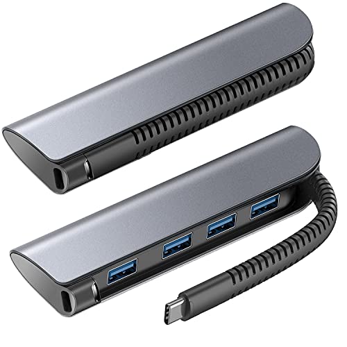 USB-C Hub 4 in 1 Multiport Adapter für Typ-C Geräte 4 USB 3.0 kompatibel mit Macbook von idoove