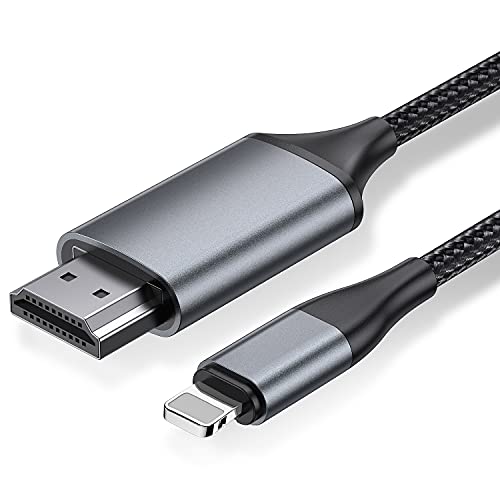 idoove HDMI-Kabel für iPhone 4.0m, HDMI-Konverter-Kabel, zur Übertragung von i-Phone, i-Pad auf TV, HDMI-Anschlusskabel, iOS 11, 12, 13, 14, YouTube-TV-Ausgang, HD-Auflösung 1080P 4m von idoove