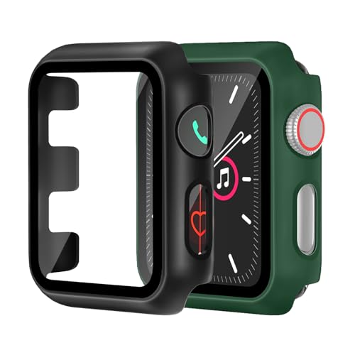 Hartschalen-Schutzhülle für Apple Watch Serie 3/2/1, 42 mm [vollständiger Schutz], integrierter Displayschutz, berührungsempfindlich, schlanke Stoßstangen-Abdeckung für iWatch S3/S2/S1, Zubehör, 42 mm von idudu