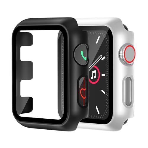 Hartschalen-Schutzhülle für Apple Watch Serie 3/2/1, 42 mm [vollständiger Schutz], integrierter Displayschutz, berührungsempfindlich, schlanke Stoßstangen-Abdeckung für iWatch S3/S2/S1, Zubehör, 42 mm von idudu