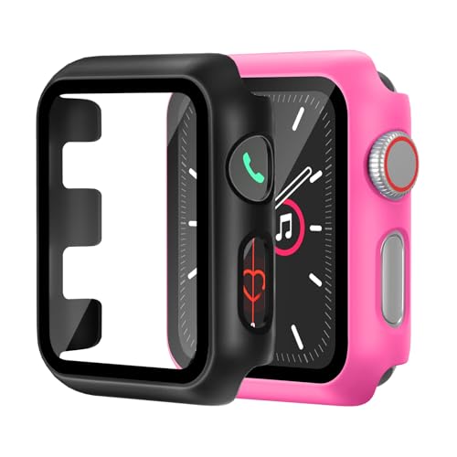 Hartschalen-Schutzhülle für Apple Watch Serie 3/2/1, 42 mm [vollständiger Schutz], integrierter Displayschutz, berührungsempfindlich, schlanke Stoßstangen-Abdeckung für iWatch S3/S2/S1, Zubehör, 42 mm von idudu