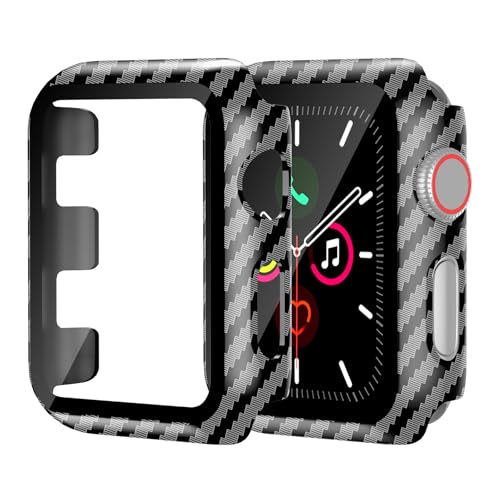 Hartschalen-Schutzhülle für Apple Watch Serie 3/2/1, 42 mm [vollständiger Schutz], integrierter Displayschutz, berührungsempfindlich, schlanke Stoßstangen-Abdeckung für iWatch S3/S2/S1, Zubehör, 42 mm von idudu