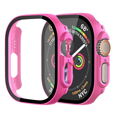 Hartschalen-Schutzhülle für Apple Watch Ultra 2/1, 49 mm, vollständiger Schutz, integrierter Displayschutz, berührungsempfindlich, schlanke Stoßfängerabdeckung für iWatch Ultra 2, 49 mm Zubehör von idudu