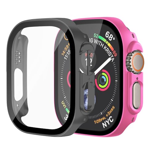 Hartschalen-Schutzhülle für Apple Watch Ultra 2/1, 49 mm, vollständiger Schutz, integrierter Displayschutz, berührungsempfindlich, schlanke Stoßstangen-Abdeckung für iWatch Ultra 2, 49 mm Zubehör von idudu