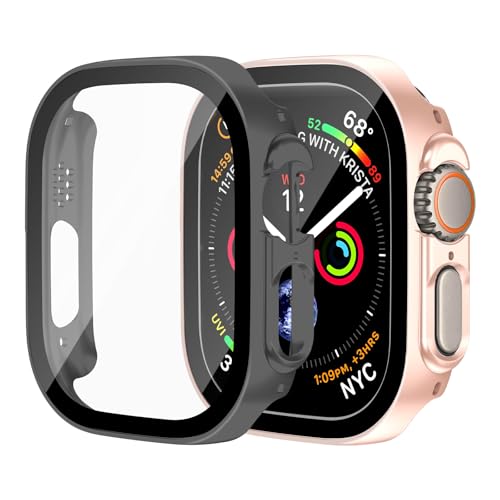 Hartschalen-Schutzhülle für Apple Watch Ultra 2/1, 49 mm, vollständiger Schutz, integrierter Displayschutz, berührungsempfindlich, schlanke Stoßstangen-Abdeckung für iWatch Ultra 2, 49 mm Zubehör von idudu