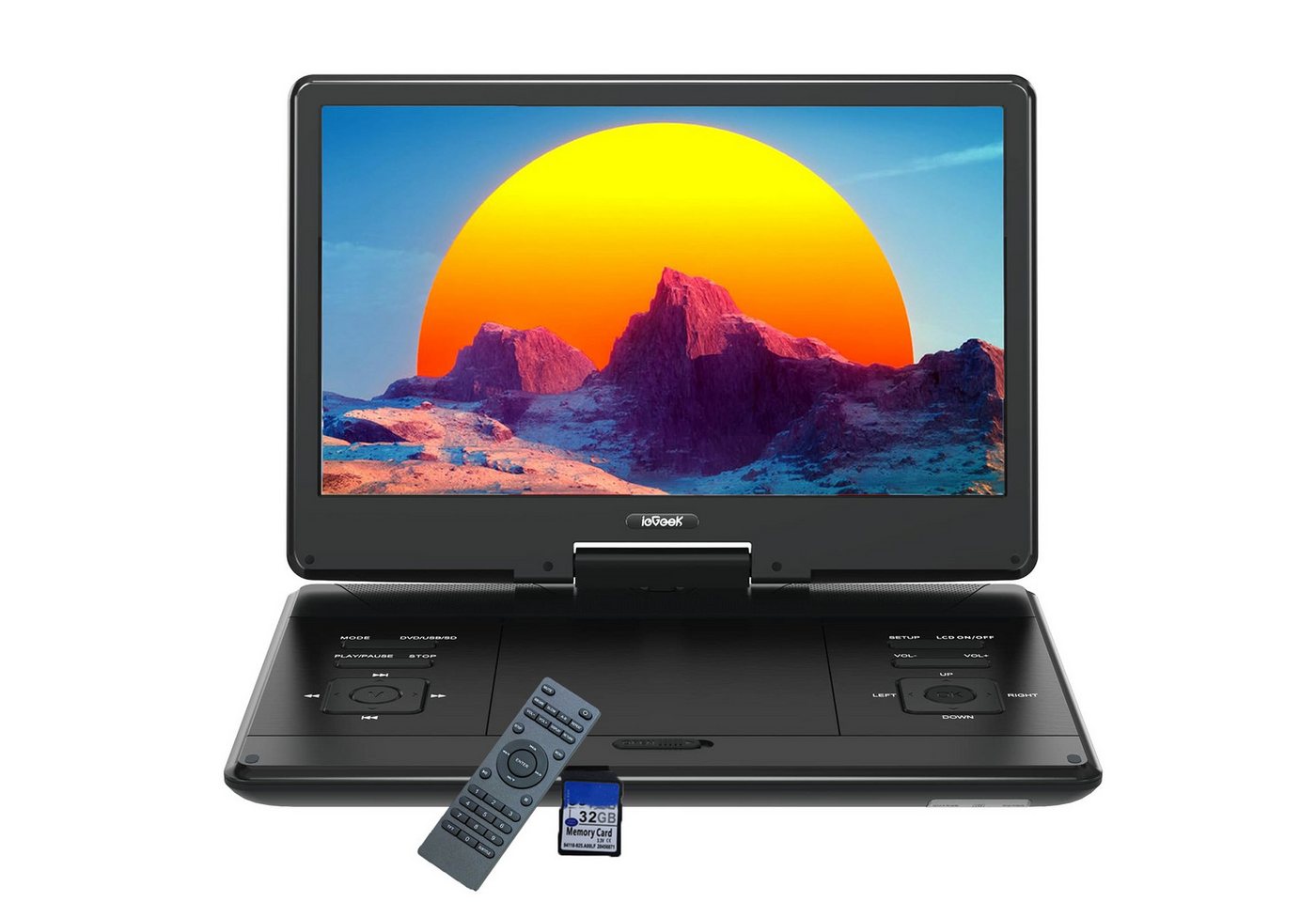 ieGeek 15,7" Tragbarer DVD-Player mit 14,0" großem HD-Display Portabler DVD-Player (HD 1280*800, Keine Regionale Beschränkung, Zwei Stereolautsprecher, Unterstützt USB/SD-Karte/Sync-TV/Projektor-Bildschirm) ieGeek 15,7" Tragbarer DVD-Player mit 14,0" großem HD-Display Portabler DVD-Player (HD 1280*800, Keine Regionale Beschränkung, Zwei Stereolautsprecher, Unterstützt USB/SD-Karte/Sync-TV/Projektor-Bildschirm) von ieGeek