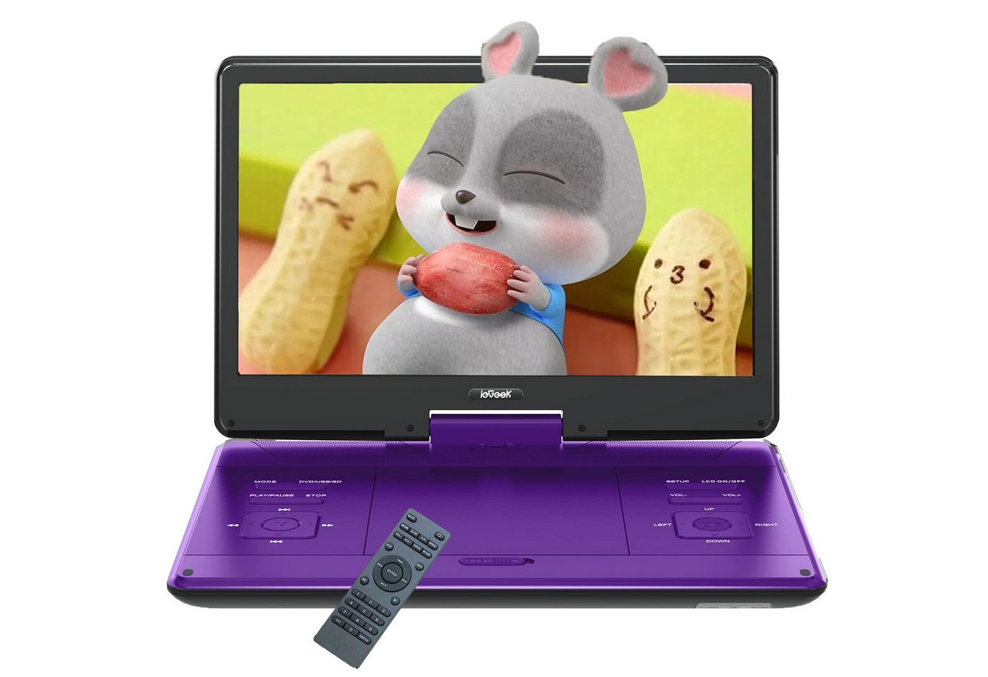 ieGeek 15,7-Zoll Tragbarer DVD-Player mit 14,0-Zoll HD-Drehbildschirm Portabler DVD-Player (HD 1280*800, ideal fürs Auto, inkl. Autoladegerät, Netzteil, Akku, unterstützt USB/SD-Karte/TV-Sync [Kein Blu-ray) ieGeek 15,7-Zoll Tragbarer DVD-Player mit 14,0-Zoll HD-Drehbildschirm Portabler DVD-Player (HD 1280*800, ideal fürs Auto, inkl. Autoladegerät, Netzteil, Akku, unterstützt USB/SD-Karte/TV-Sync [Kein Blu-ray) von ieGeek