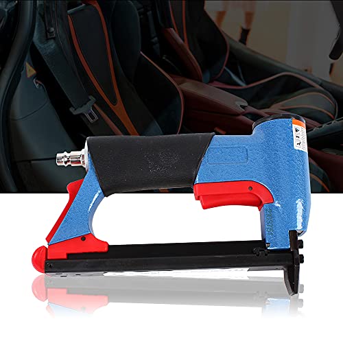 Druckluft Tacker, Pneumatische Nagler Klammergerät Tacke 1/2 Zoll, Heftmaschine Pneumatik Druckluftnagler Nagelgerät, Werkzeug Luftkraft Hefter Naglerhefter Geeignet für Möbelbau 125 PCS 4-16mm von ieLsngai