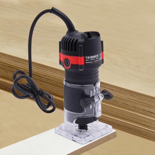 Electric Hand Holz Oberfräse Kantenfräse 800W, Kompaktes Holz Router Werkzeug 30000r/min, Tragbarer Handrouter Holzbearbeitung mit 15 Stück Router Bits Electric Hand Holz Oberfräse Kantenfräse 800W, Kompaktes Holz Router Werkzeug 30000r/min, Tragbarer Handrouter Holzbearbeitung mit 15 Stück Router Bits von ieLsngai