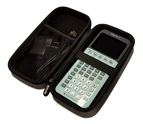 New! Graphing Calculator Hard Protective Carrying Case for Texas Instruments TI-84 Plus Silver Edition TI 89 TI Nspire CX CAS for USB Cable, AC Charger, Manual, Pencil, Ruler & Accessories von ienza