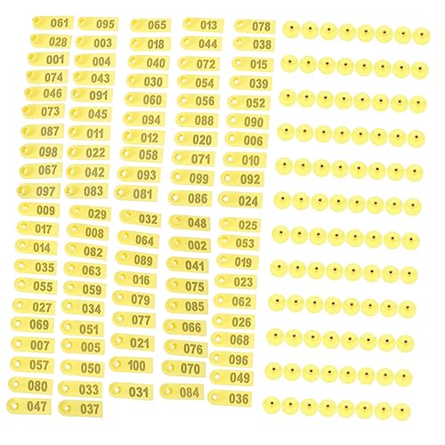ifundom 100 Stück Unterschreiben Sie mit dem Wort Ohr Tierohr Rinderohrmarken nummeriert Etikett Ohren Kuh Ohrmarken für Schafe Nummerierte Ohrhörer -Rinder Plastik Yellow ifundom 100 Stück Unterschreiben Sie mit dem Wort Ohr Tierohr Rinderohrmarken nummeriert Etikett Ohren Kuh Ohrmarken für Schafe Nummerierte Ohrhörer -Rinder Plastik Yellow von ifundom