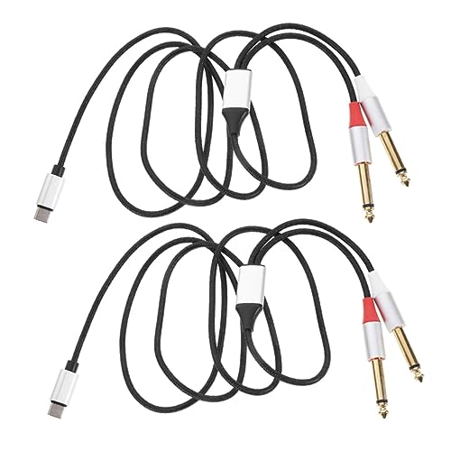 ifundom 2 Stück Leistungsverstärker-Sound-Audiokabel mehrere männlich überweisen USB-C-Datenübertragungskabel Aux doppelt Zu Kopfhörer-Konverter 1/4 Audiokabel Metallschale ifundom 2 Stück Leistungsverstärker-Sound-Audiokabel mehrere männlich überweisen USB-C-Datenübertragungskabel Aux doppelt Zu Kopfhörer-Konverter 1/4 Audiokabel Metallschale von ifundom