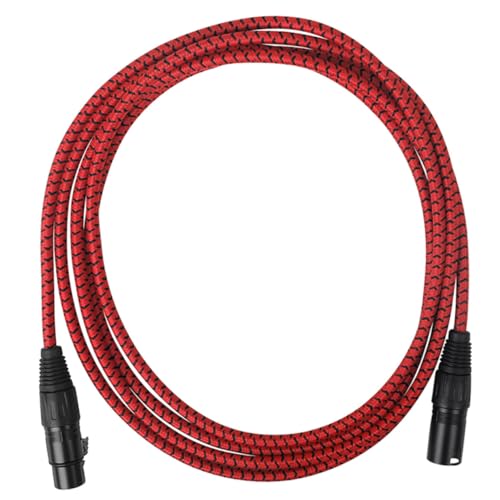 ifundom 3 Audioleitung Kabel Männlich Zu Weiblich Draht Mikrofon Versorgung Mikrofonteil Metall Rot von ifundom
