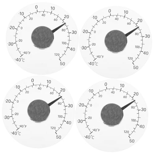 ifundom 4 Stück Wasserdichtes Thermometer im Freien Temperatur-Thermometer Zimmerthermometer Außenfensterthermometer Innenthermometer Fieberthermometer für zu Hause Hausthermometer Acryl von ifundom