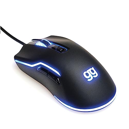 iggual - Gaming-Maus mit USB-Kabel – LED-Beleuchtung RGB Multizone – von 800 bis 7200 DPI – Farbe Schwarz – Maße 12,6 x 6,5 x 3,8 cm von iggual