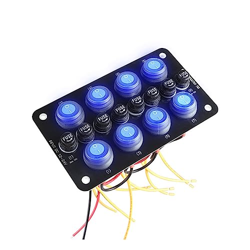 ihreesy 12V–24V 8 Gang Wippschalter Panel mit LED-Licht, Wippschaltertafel Wasserdichte Staubdichte EIN Aus Wasserdicht Kippschalter Panel für Auto LKW Marine Boot Wohnwagen ihreesy 12V–24V 8 Gang Wippschalter Panel mit LED-Licht, Wippschaltertafel Wasserdichte Staubdichte EIN Aus Wasserdicht Kippschalter Panel für Auto LKW Marine Boot Wohnwagen von ihreesy