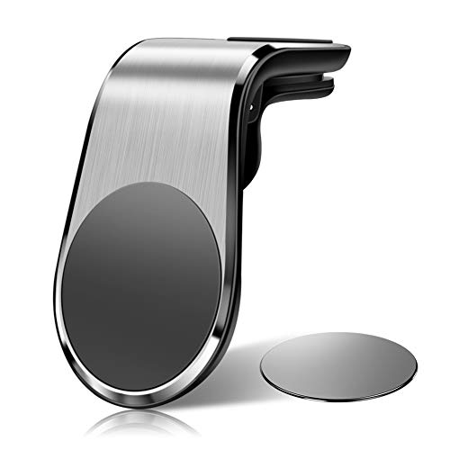 ihreesy Handyhalterung Auto Lüftung,Universal Auto Handyhalter Magnetische Auto Halterung kfz Handy Ständer Kompatibel mit 12 11 Pro XS Max XR X 8 Plus Galaxy S10 Note S7,Silber Nicht Drehbar von ihreesy