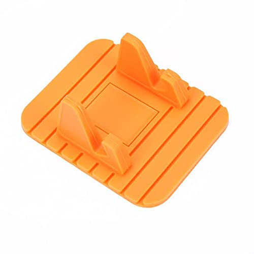 ihreesy Universal Silikon Handyhalterung,Auto Armaturenbrett Handyhalterung rutschfeste Auto Handyhalter Antirutschmatte Haftmatte kompatibel mit i phone13 11 XS Max GalaxyS10 S20 S9 Plus,Orange von ihreesy