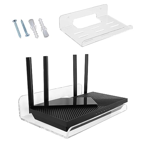 ihreesy Wandhalterung für Telekom Router, WLAN-Router Wandhalterung Ständer Router-Halterung Aufhänger Router-Schutzhalter DVD-Player-Halterung Regal Horizontale Platzierung Wandhalter von ihreesy