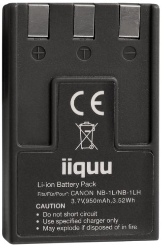 iiquu 530ILDCA001 Digicam Power Li-Ion Akku für Canon NB-1L/NB-1LH von iiquu