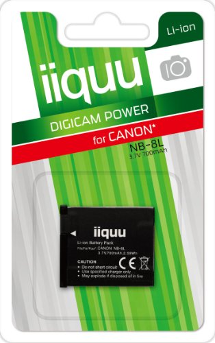 iiquu 530ILDCA008 Digicam Power Li-Ion Akku für Canon NB-8L von iiquu