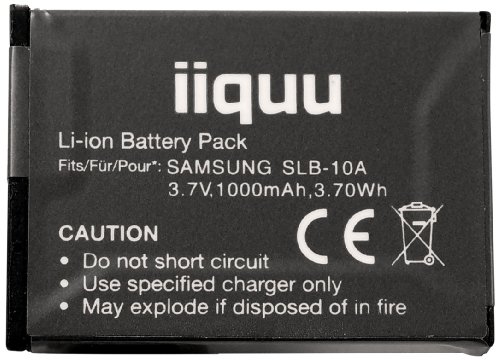 iiquu 530ILDSS001 Digicam Power Li-Ion Akku für Samsung SLB-10A von iiquu