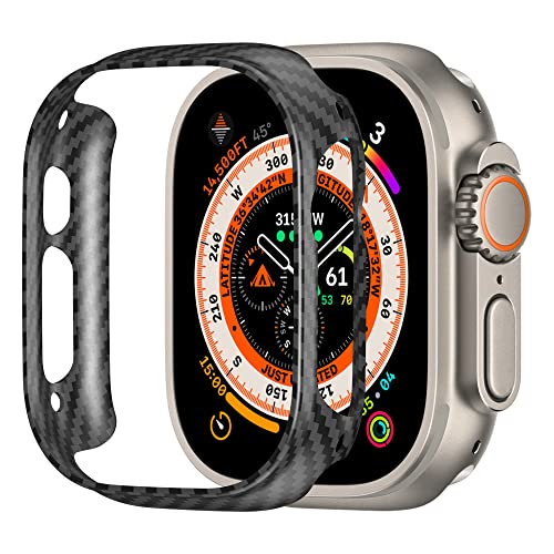 iiteeology Kompatibel mit Apple Watch Ultra 2 Hülle/Ultra Case 49 mm, echtes schlankes Aramid-Kohlefaser-Gehäuse für iWatch Ultra, mattschwarz iiteeology Kompatibel mit Apple Watch Ultra 2 Hülle/Ultra Case 49 mm, echtes schlankes Aramid-Kohlefaser-Gehäuse für iWatch Ultra, mattschwarz von iiteeology