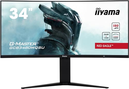 Ecran PC incurvé - IIYAMA - GCB3480WQSU-B1 - 31 VA UWQHD 3440 x 1440 - 0,4ms - 180Hz - 2xHDMI 2xDP - Pied réglable en hauteur von iiyama