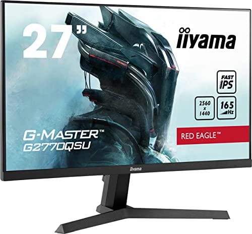 IIYAMA G-Master Red Eagle G2770QSU-B1 68,5 cm 27" Fast IPS LED Gaming Monitor WQHD HDMI DP USB3.0 0,5ms 165Hz FreeSync-Premium-Pro schwarz von iiyama