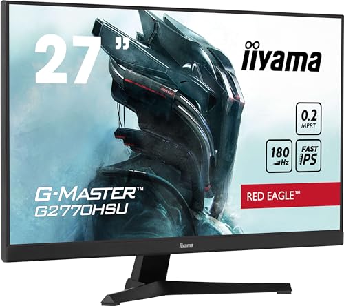 iiyama G-Master Red Eagle G2770HSU-B6 68,6cm 27" Fast-IPS LED Gaming Monitor Full HD HDMI DP USB3.2 0,2ms 180Hz Adaptive Sync schwarz von iiyama