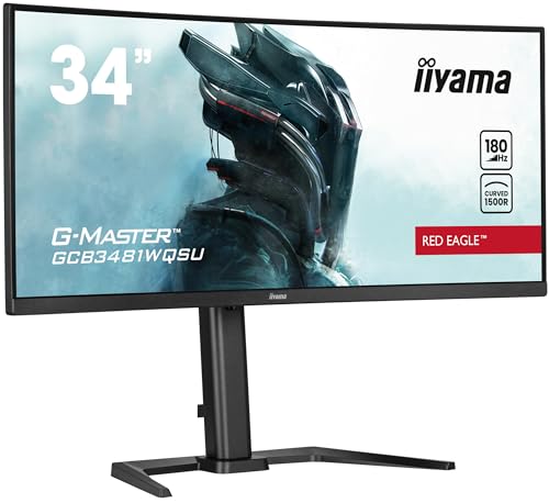 iiyama G-Master Red Eagle GCB3481WQSU-B1 Curved 1500R 86,4cm 34“ VA LED Gaming Monitor UWQHD HDMI DP USB3.2 0.3ms 180Hz HDR400 Adaptive Sync Höhenverstellung schwarz iiyama G-Master Red Eagle GCB3481WQSU-B1 Curved 1500R 86,4cm 34“ VA LED Gaming Monitor UWQHD HDMI DP USB3.2 0.3ms 180Hz HDR400 Adaptive Sync Höhenverstellung schwarz von iiyama