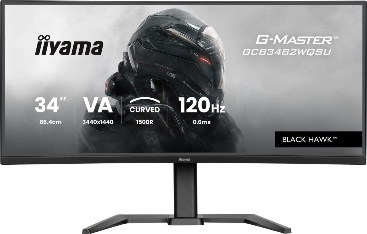 iiyama GCB3482WQSU-B1 UltraWide Quad HD Curved Gaming Display 86,4 cm (34") von iiyama