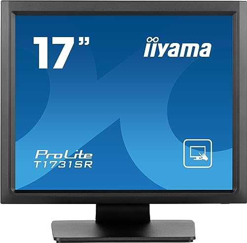 iiyama ProLite T1731SR-B1S 43cm 17" LED-Monitor SXGA Single Touch resistiv VGA HDMI DP IP54 schwarz von iiyama