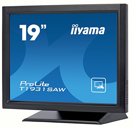 iiyama ProLite T1931SAW-B5 48 cm 19" LED-Monitor Full-HD Single Touch SAW VGA HDMI DP IP54 Front schwarz von iiyama