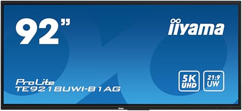 iiyama ProLite TE9218UWI-B1AG 232.5cm 91.5" VA LED Large Format Display 5K UHD 50 Touchpunkte PureTouch-IR⁺ HDMI DP USB-C 3.2 USB3.2 RS-232c RJ45 HDMI/USB-C-out OPS-Slot WiFi Android OS AntiGlare 16/7 iiyama ProLite TE9218UWI-B1AG 232.5cm 91.5" VA LED Large Format Display 5K UHD 50 Touchpunkte PureTouch-IR⁺ HDMI DP USB-C 3.2 USB3.2 RS-232c RJ45 HDMI/USB-C-out OPS-Slot WiFi Android OS AntiGlare 16/7 von iiyama