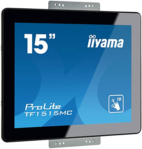 iiyama ProLite TF1515MC-B2 38cm 15" LED-Monitor XGA Open Frame 10 Punkt Multitouch kapazitiv VGA HDMI DP IP65 Touch-durch-Glas Ant-Fingerprint schwarz von iiyama