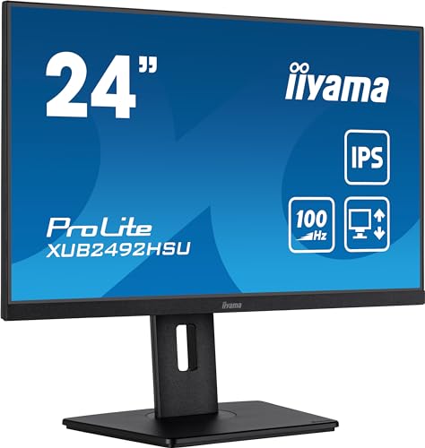 iiyama ProLite XUB2492HSU-B6 60,5cm 23,8" IPS LED-Monitor Full-HD 100Hz HDMI DP USB3.2 Höhenverstellung Pivot FreeSync schwarz von iiyama